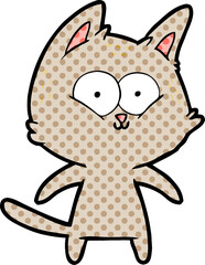 happy cartoon cat