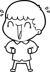 Fototapeta premium laughing cartoon man