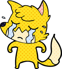 crying fox cartoon