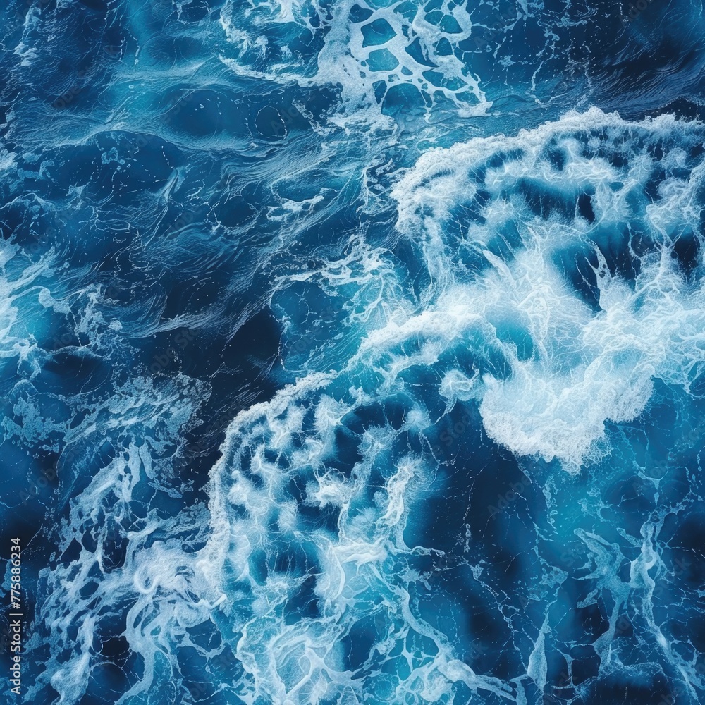 Poster close-up view of water waves, suitable for various projects