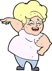 cartoon overweight woman