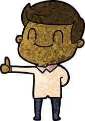 cartoon friendly man