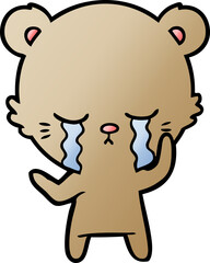 crying cartoon bear