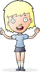 cartoon woman pointing