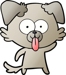 cartoon dog with tongue sticking out