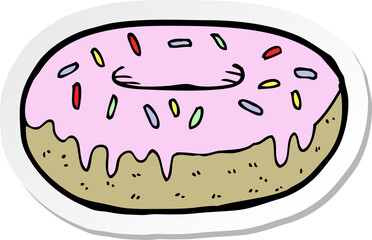 sticker of a cartoon donut