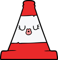 cartoon road traffic cone