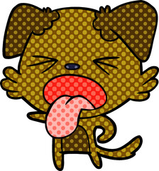 cartoon disgusted dog