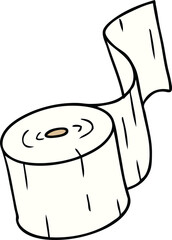 hand drawn cartoon doodle of a toilet roll