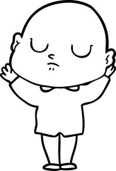 cartoon bald man