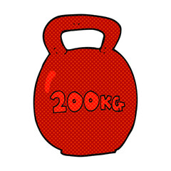 freehand drawn cartoon 20kg kettle bell