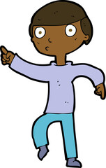 cartoon boy pointing