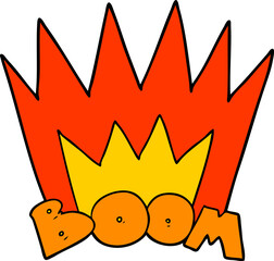 cartoon boom sign