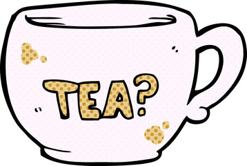 cartoon cup of tea