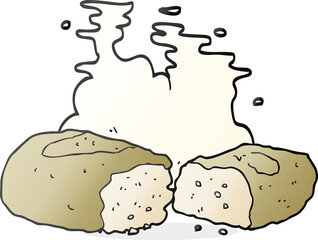 freehand drawn cartoon bread