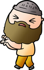 cartoon man with beard