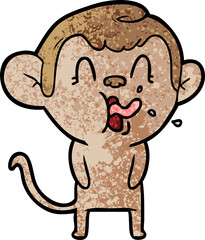 crazy cartoon monkey