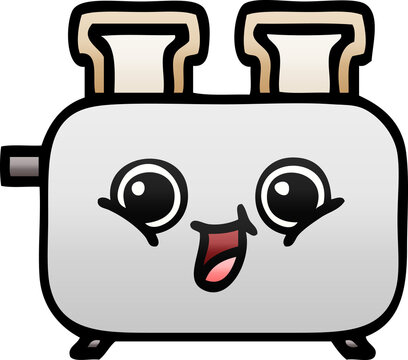 recommend clip art: gradient shaded cartoon of a of a toaster