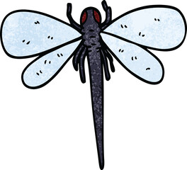 cartoon doodle dragonfly