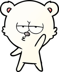 bored polar bear cartoon