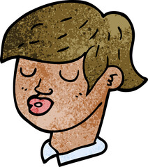 cartoon doodle content face