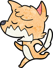 friendly cartoon fox