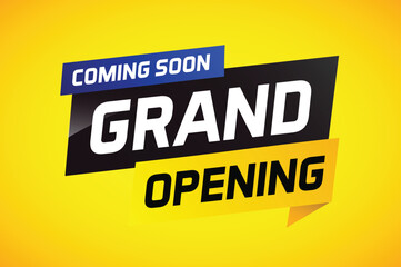 coming soon grand opening word concept vector illustration and 3d, web, mobile app, poster, banner, flyer, background, gift card, coupon, label, wallpaper

