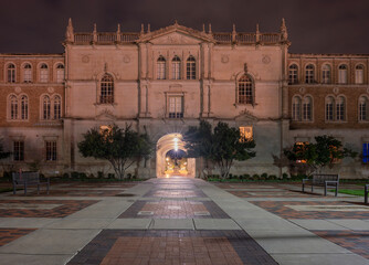 Walkway through the administration building at Texas Tech University in Lubbock, Texas, USA