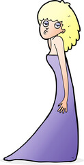 cartoon woman pulling photo face