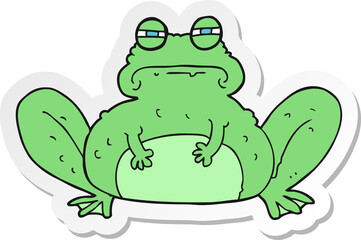 sticker of a cartoon frog
