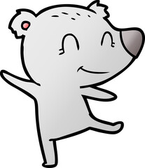 friendly bear dancing
