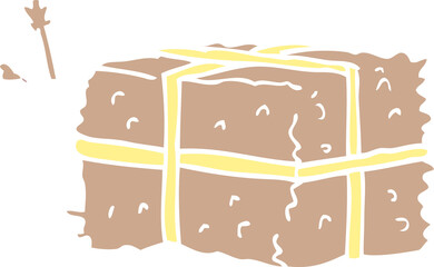 cartoon doodle bale of hay