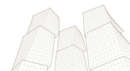 Fototapeta premium abstract architecture concept 3d illustration
