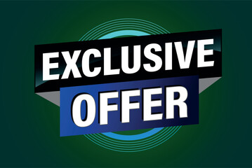 exclusive offer poster banner graphic design icon logo sign symbol social media website coupon

