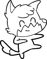 cartoon friendly fox