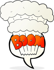 freehand drawn speech bubble cartoon explosion
