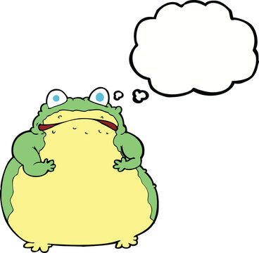 recommend clip art: cartoon fat toad with thought bubble