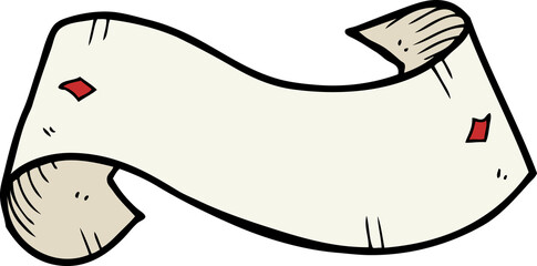 cartoon tattoo scroll banner