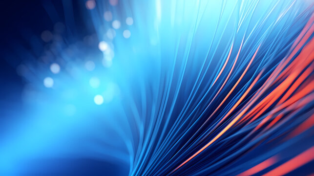Blue abstract optical fiber
