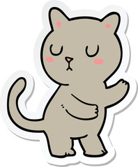 sticker of a cartoon cat
