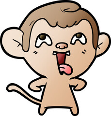 Obraz premium crazy cartoon monkey