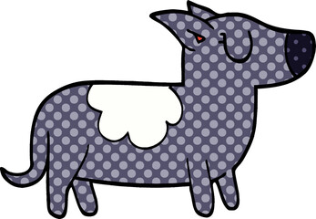 Obraz premium cartoon doodle happy dog