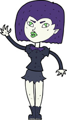 cartoon pretty vampire girl