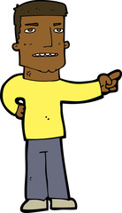 cartoon man pointing