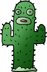 cartoon doodle cactus