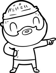 cartoon bearded man