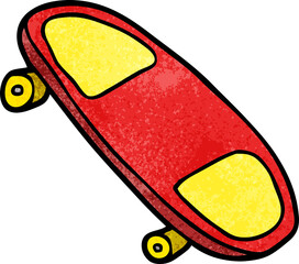 cartoon doodle skateboard © lineartestpilot