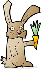 cartoon rabbit with carrot