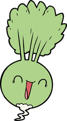 cartoon root vegetable