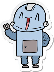 sticker of a cartoon robot